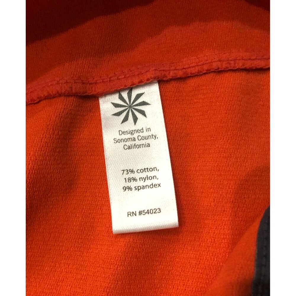 Athleta Sentry Hoodie Womens Medium Orange Cowl Neck Sweatshirt Pullover - Picture 3 of 5
